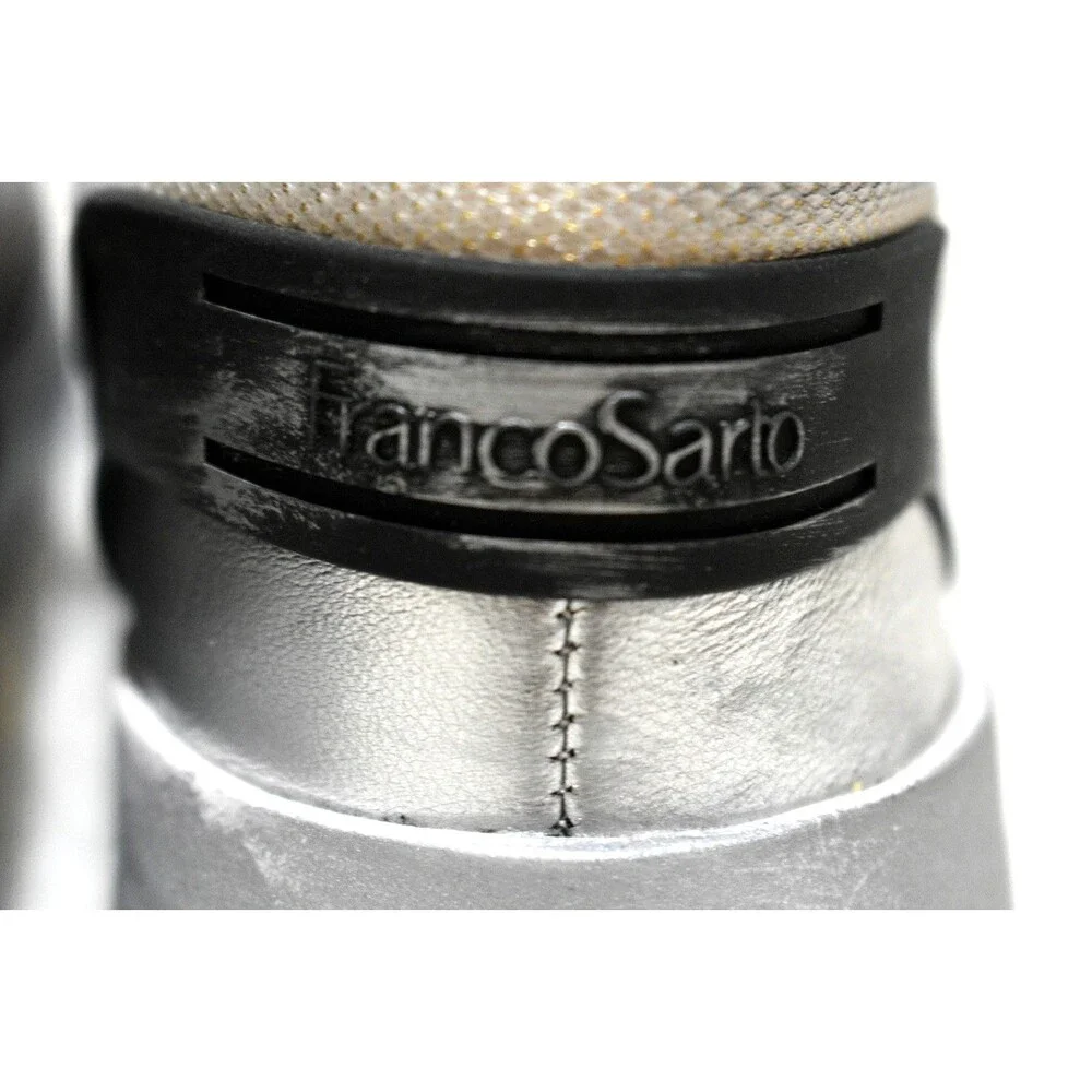 Franco Sarto Imperial Distressed Silver Mesh with Side Zipper - Women's Size 9